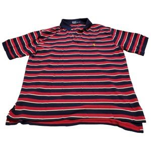 Polo Ralph Lauren Men's Polo Shirt Size XLT Cotton Striped Yellow Po Y Logo